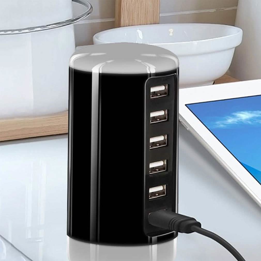 6 USB Port 30W Smart Charging Tower - Assorted Colors Gadgets & Accessories - DailySale