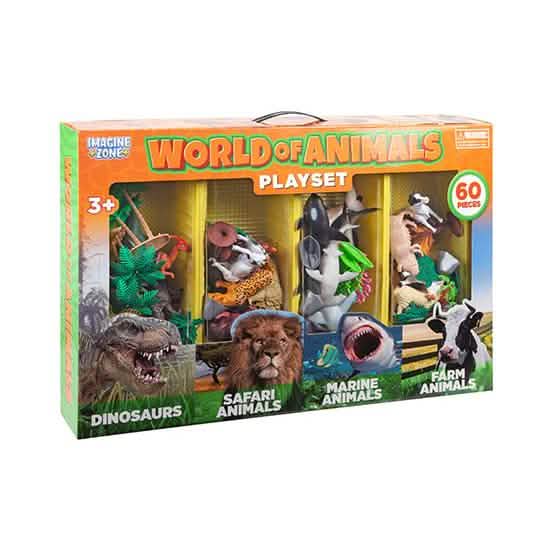 60-Piece Set: World of Animals Toys & Hobbies - DailySale