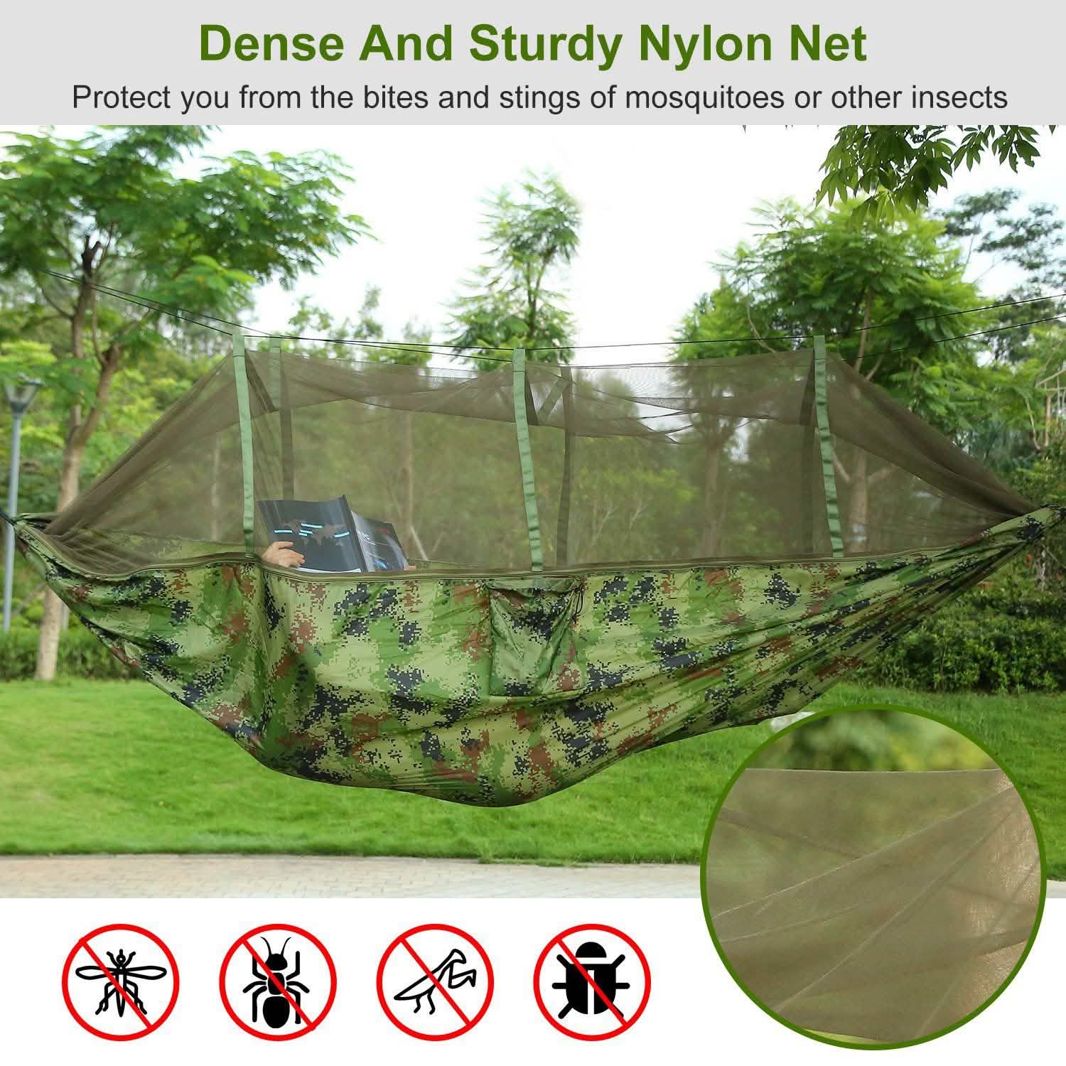 600lbs Load 2 Persons Hammock with Mosquito Net Sports & Outdoors - DailySale