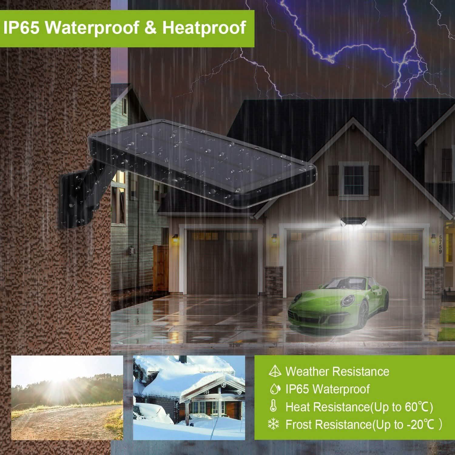 60LEDs Solar PIR Motion Sensor Remote Control Wireless Lamp Outdoor Lighting - DailySale