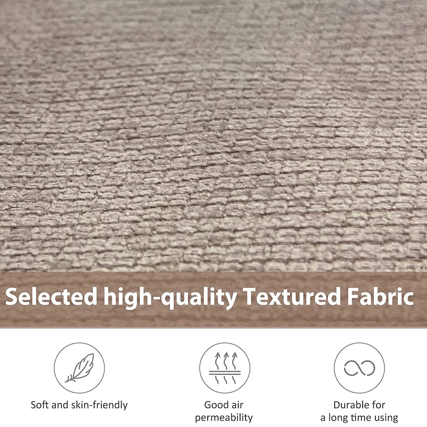 64" Deep Tufted Upholstered Textured Fabric Chaise Lounge Toss Pillow Included Furniture & Decor - DailySale