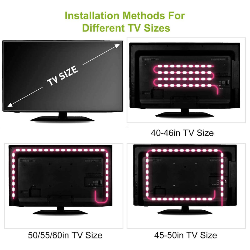 6.56ft TV LED Backlight RGB Strip Light USB Monitor Lighting Indoor Lighting - DailySale