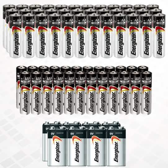68-Pack: Bundle Of Energizer Batteries AA, AAA and 9V Gadgets & Accessories - DailySale