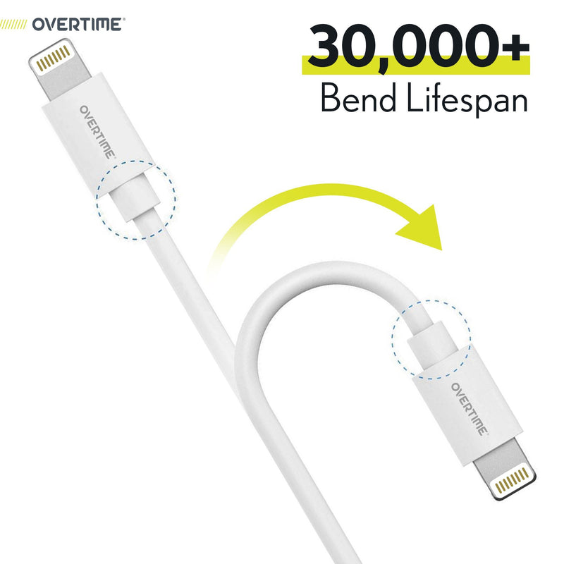 6Ft Overtime Apple MFI Certified Lightning To USB Cable, Phone Charger and Sync Cable Mobile Accessories - DailySale