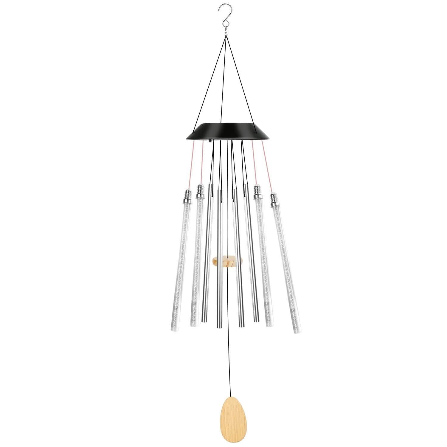 7 Color Changing Solar Wind Chime Lights Outdoor Lighting - DailySale