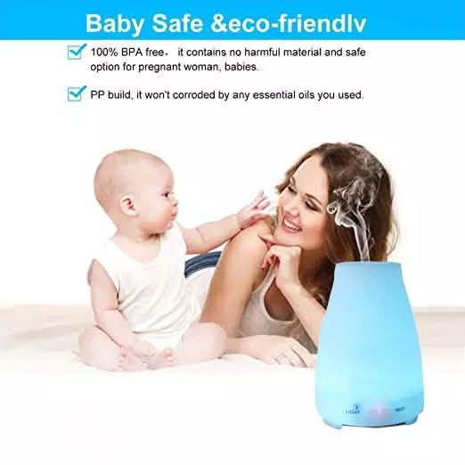 7 Color LED 200ML Ultrasonic Essential Oil Aroma Diffuser and Humidifier with Remote Wellness - DailySale