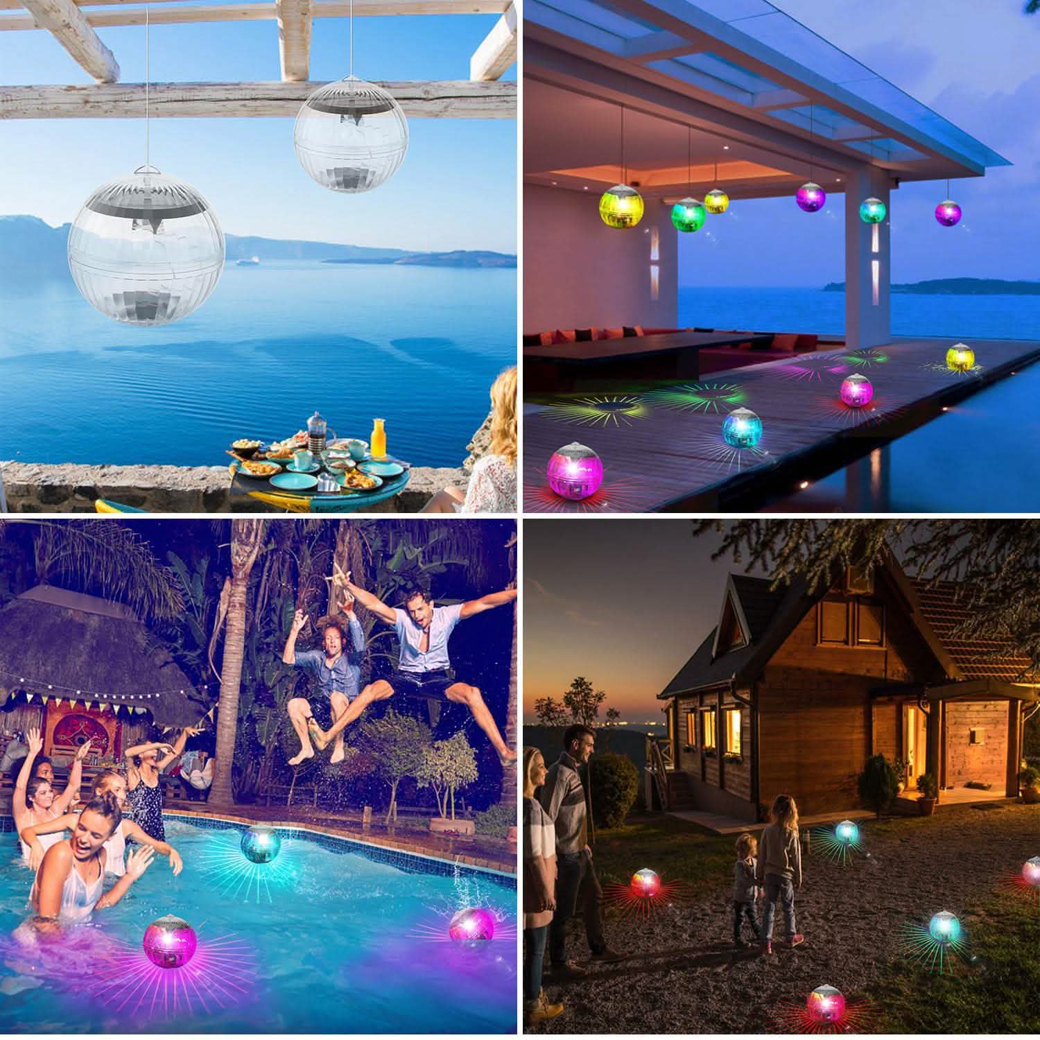 7 Color Solar LED Floating Lights Outdoor Lighting - DailySale