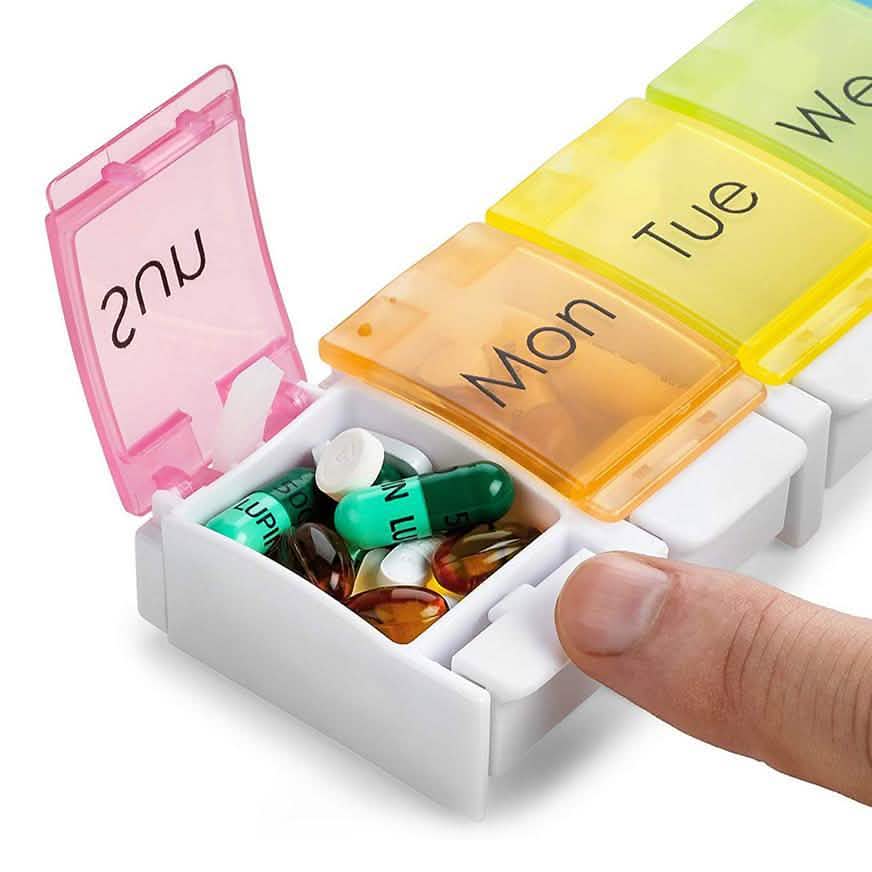 7-Day Weekly Travel Pill Organizer Wellness & Fitness - DailySale