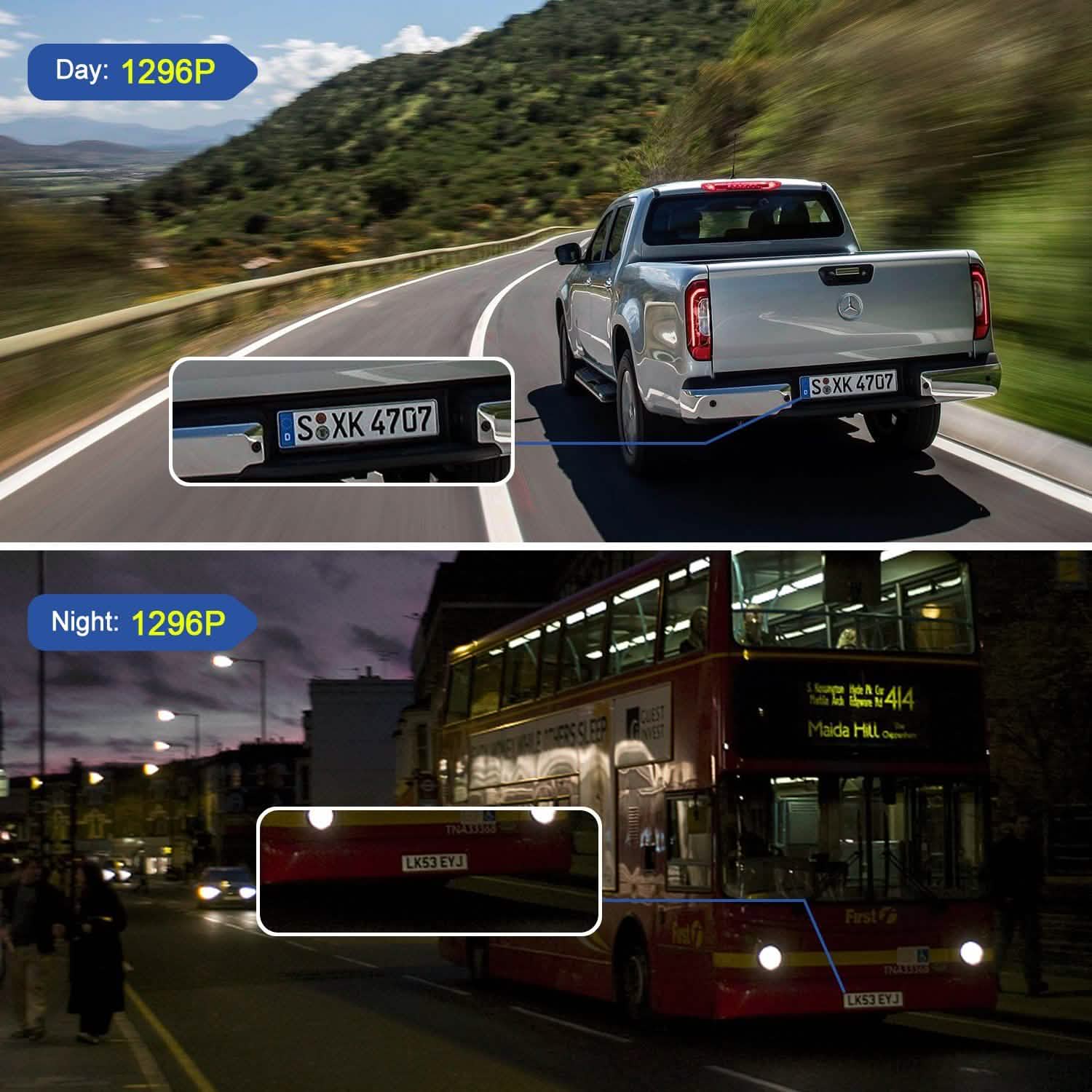 7'' HD 1080P Car DVR Dual Lens Camera Vehicle Rearview Mirror Dash Cam Recorder Automotive - DailySale