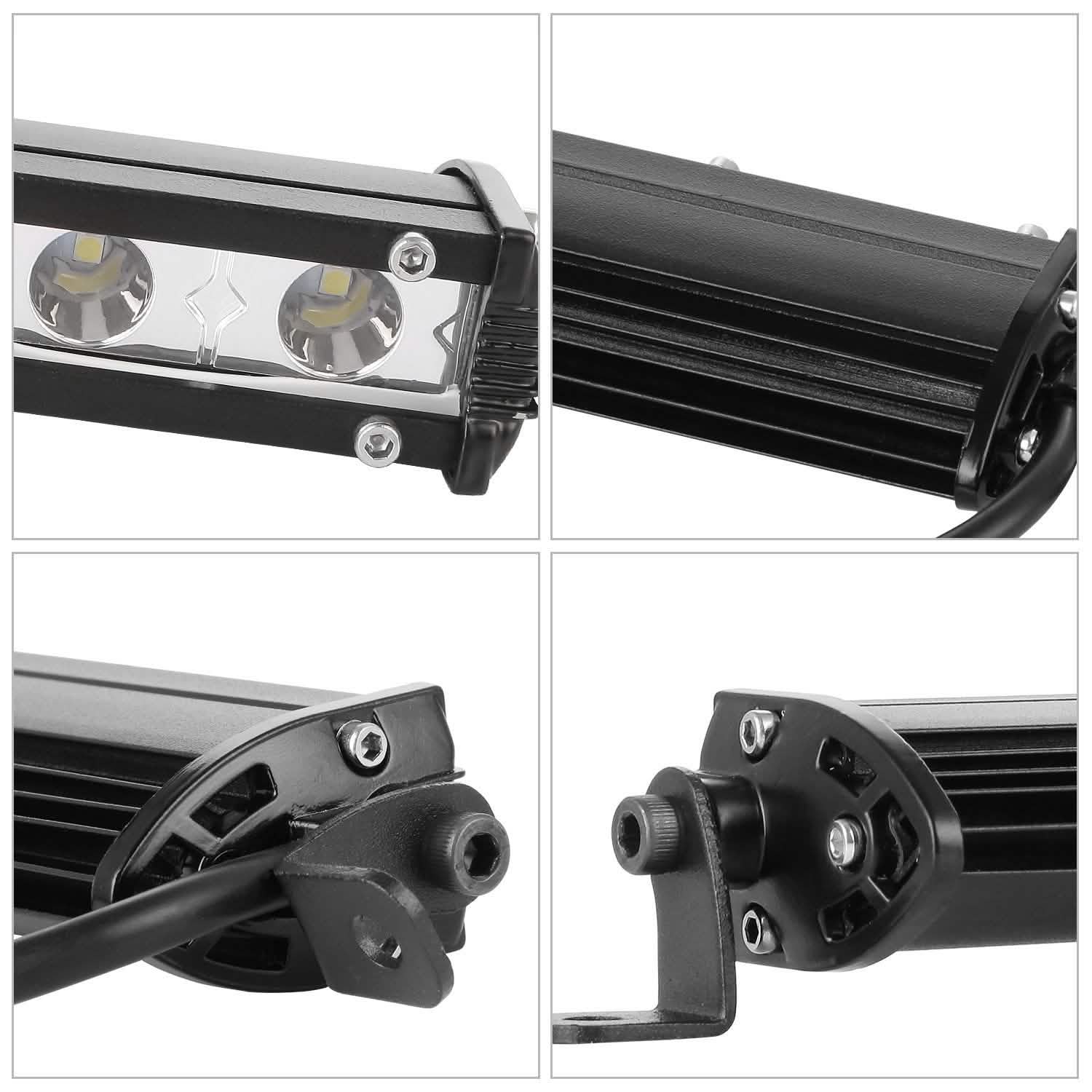 7" LED Light Bar Single Row Offroad Spot Lights Automotive - DailySale