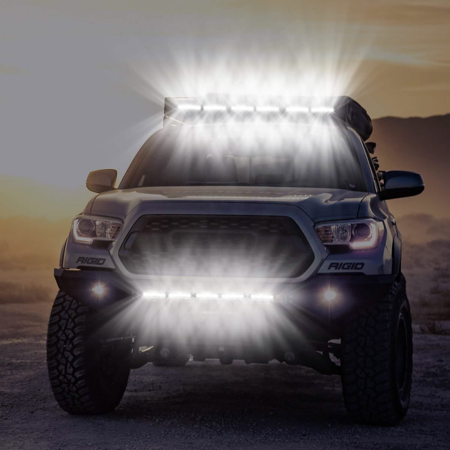 7" LED Light Bar Single Row Offroad Spot Lights Automotive - DailySale