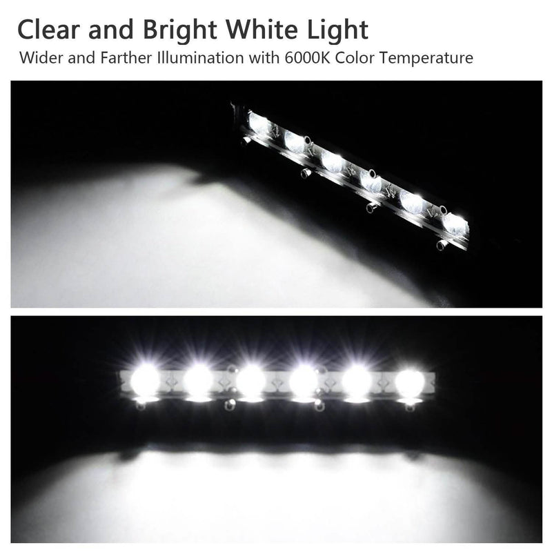 7" LED Light Bar Single Row Offroad Spot Lights Automotive - DailySale