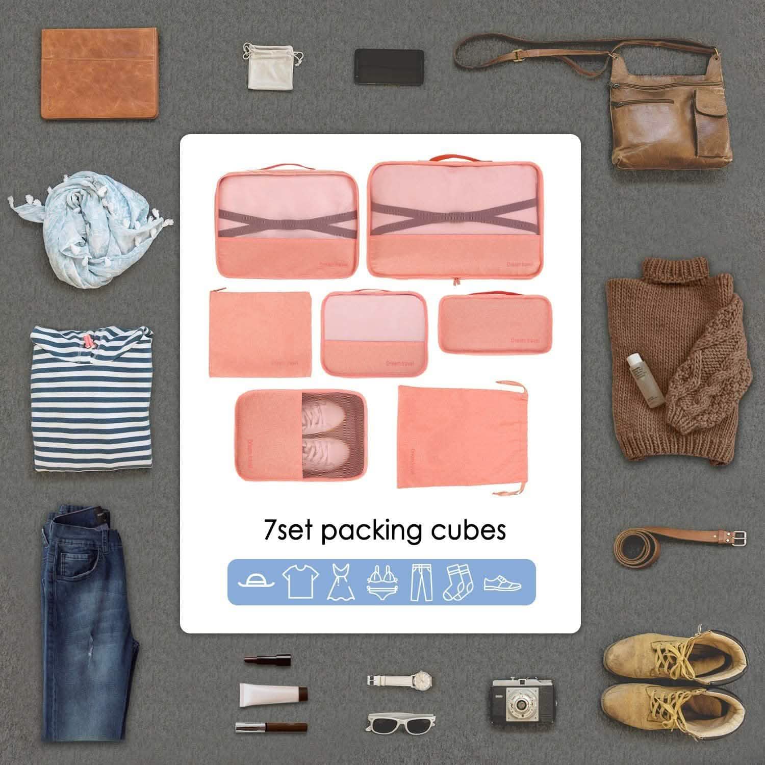 7-Pack: Travel Storage Cube Bag Bags & Travel - DailySale