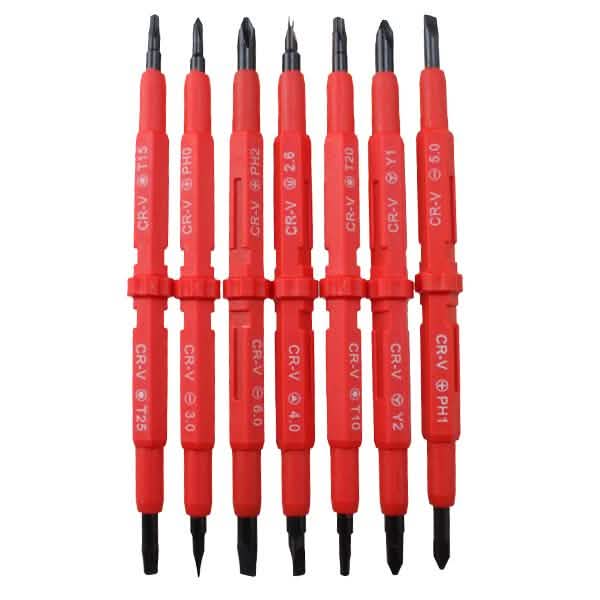 7-Piece: Double Head Insulated Electrical Screwdriver Set Home Improvement - DailySale