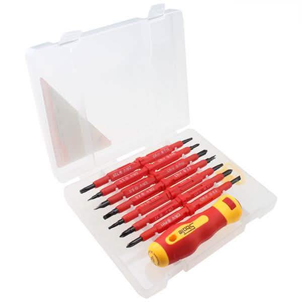 7-Piece: Double Head Insulated Electrical Screwdriver Set Home Improvement - DailySale