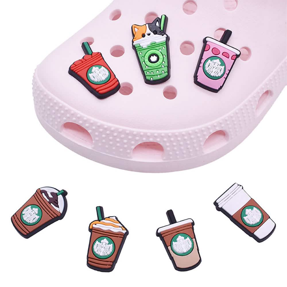 7-Piece: Frappucino Croc Shoe Charms Set Everything Else - DailySale