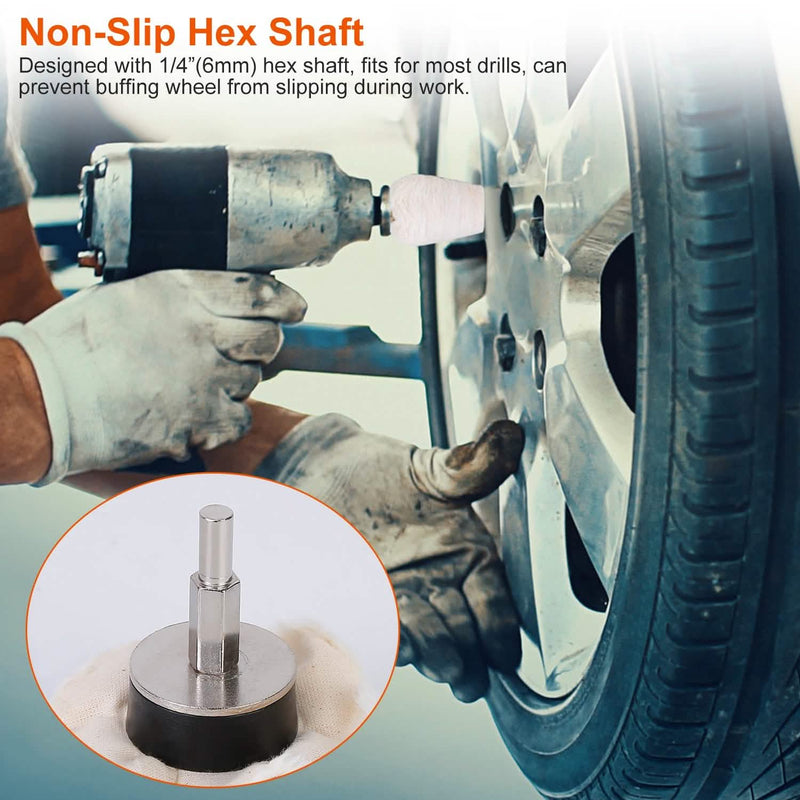 7-Pieces Set: Wheels Polishing Pads Car Buffing Automotive - DailySale