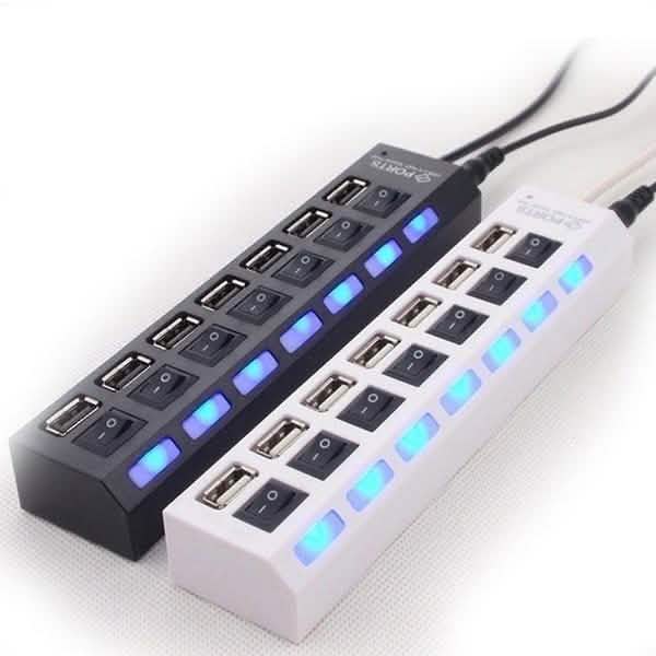 7 Port USB 2.0 Hub Computer Accessories - DailySale
