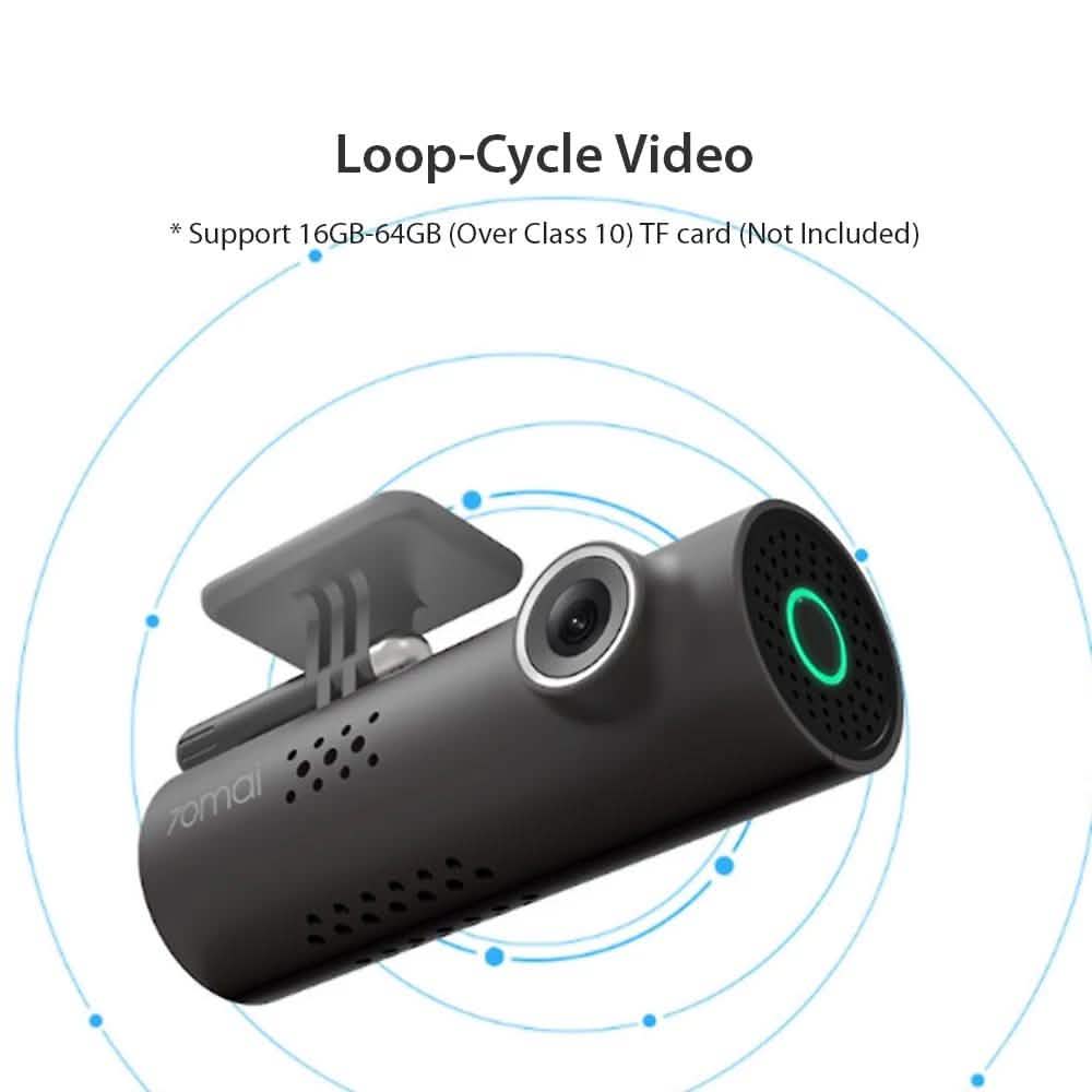 70mai Smart Dash Cam - 1S Car DVR 1080P HD Night Vision Voice Control Automotive - DailySale