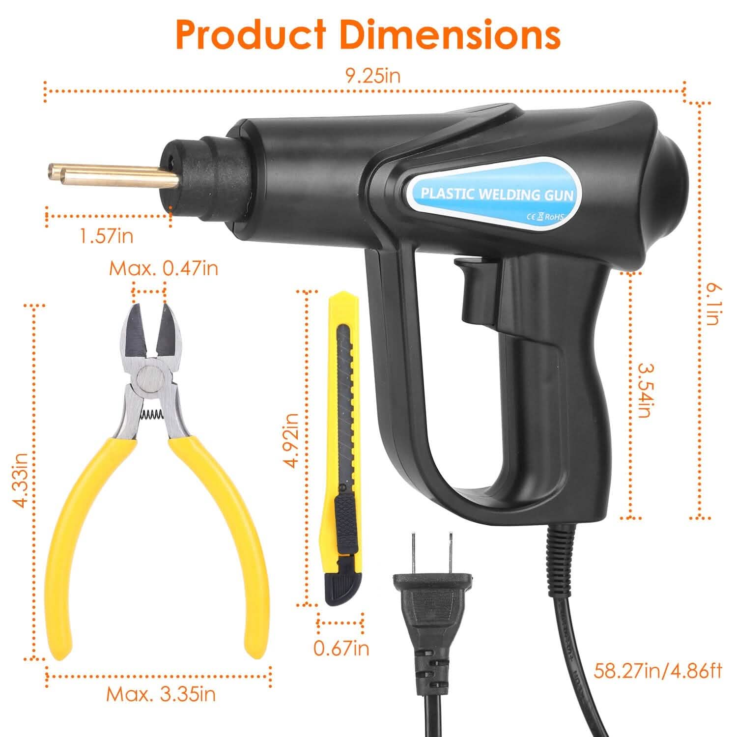 70W Plastic Welder Car Bumper Repair Kit Automotive - DailySale