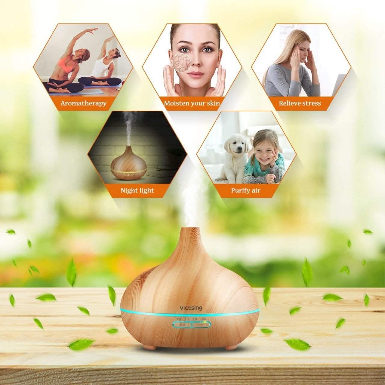 Cool Mist Humidifier Ultrasonic Aromatherapy Diffuser - DailySale, Inc