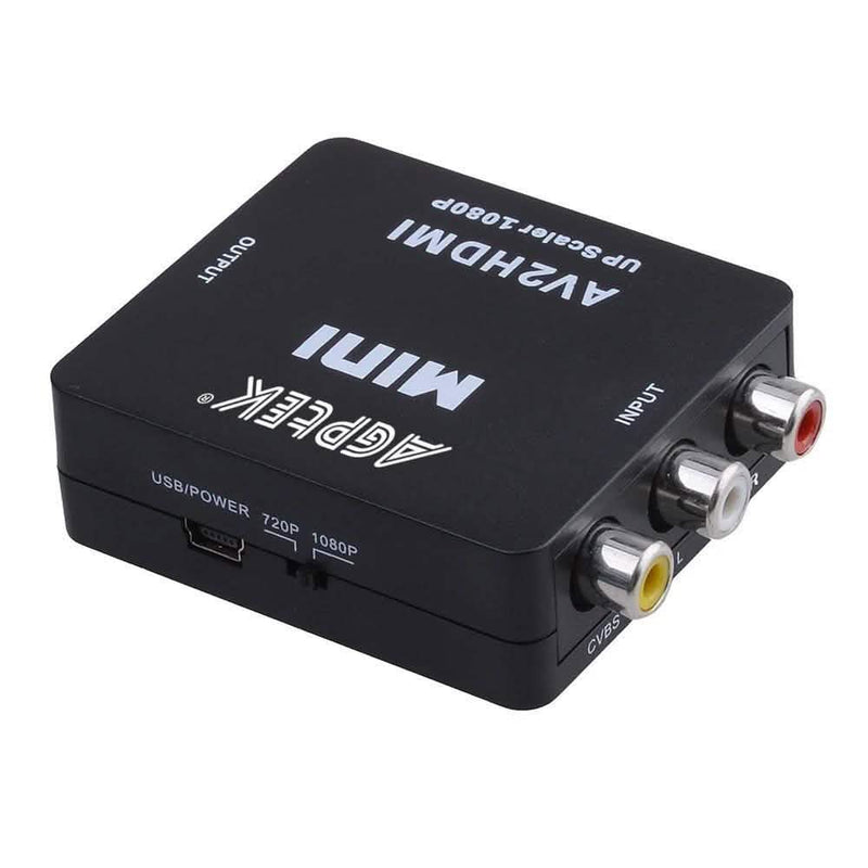 720p 1080p AGPtek Mini Composite AV CVBS 3RCA to HDMI Video Converter Adapter Camera, TV & Video - DailySale