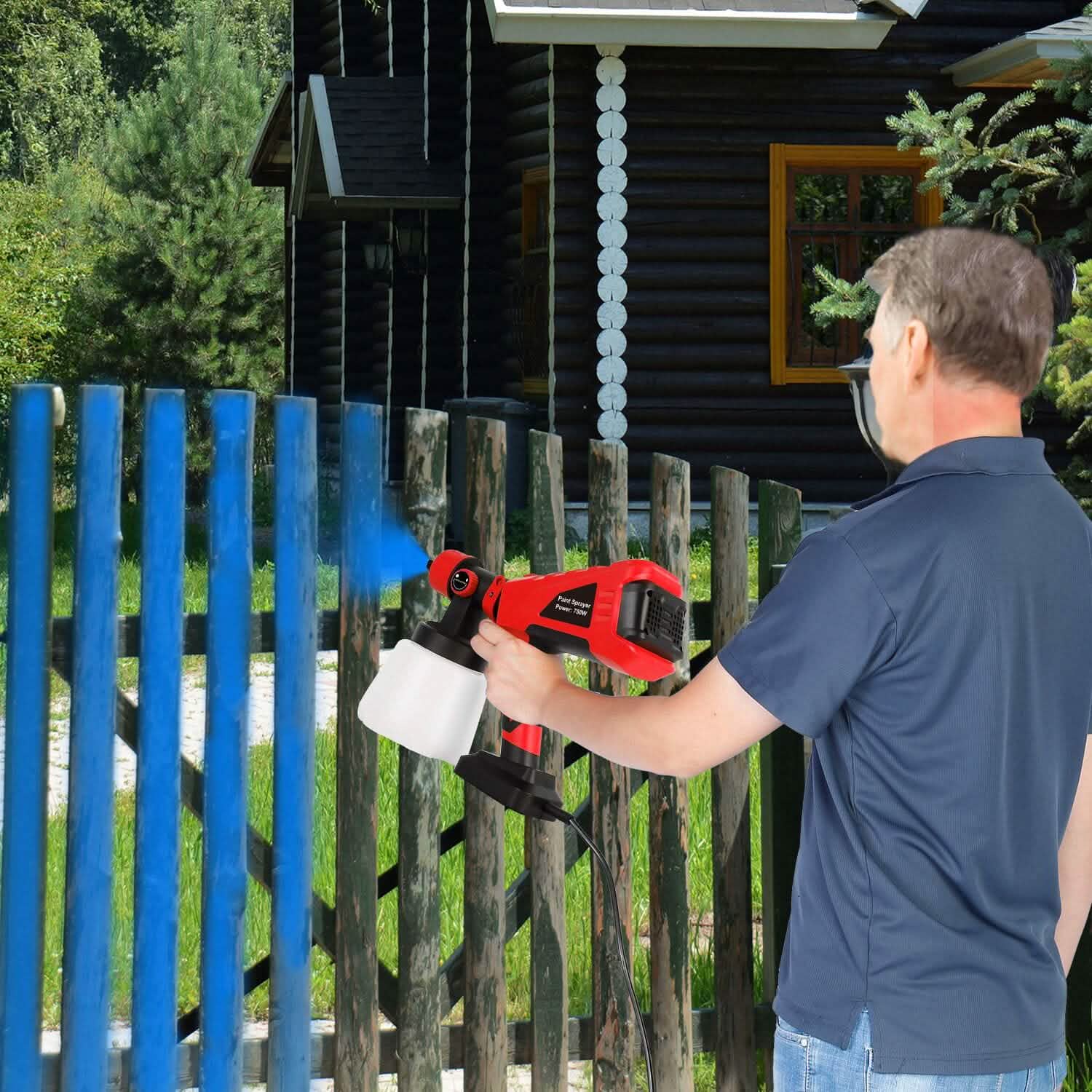 750W Electric Paint Sprayer Handheld with 3 Spray Patterns Home Improvement - DailySale