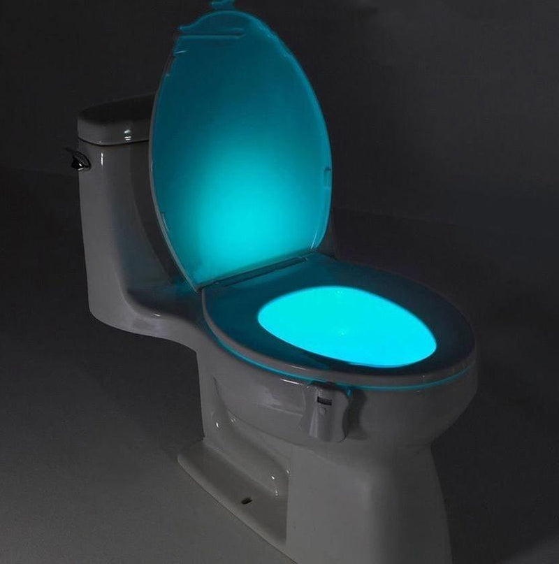 8-Color LED Sensor Motion-Activated Bathroom Toilet Light Home Essentials - DailySale