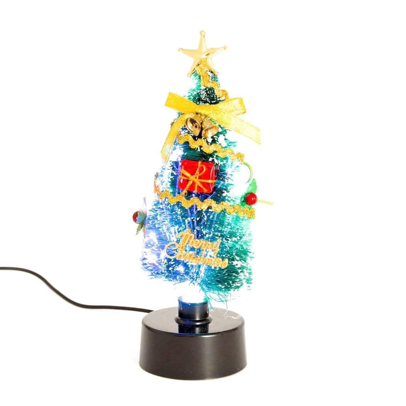 8" Mini Lighted USB Christmas Tree Lighting & Decor - DailySale