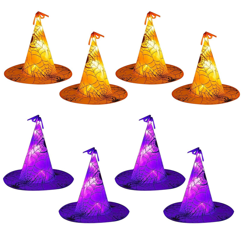 8-Pack: 13ft Witch Hat Hanging String LED Light Holiday Decor & Apparel - DailySale