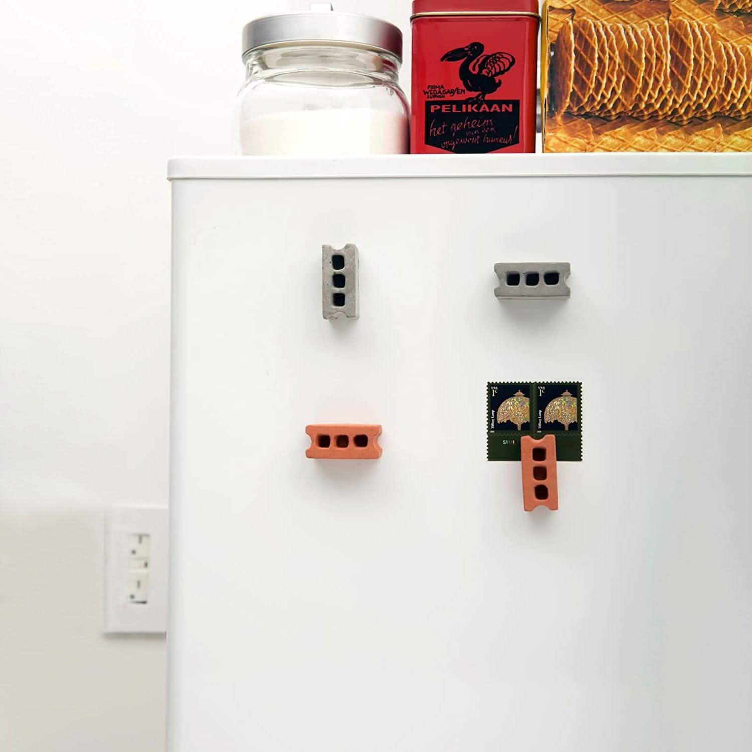 8-Pack: Multicolored Kikkerland Cinder Block Magnets Everything Else - DailySale