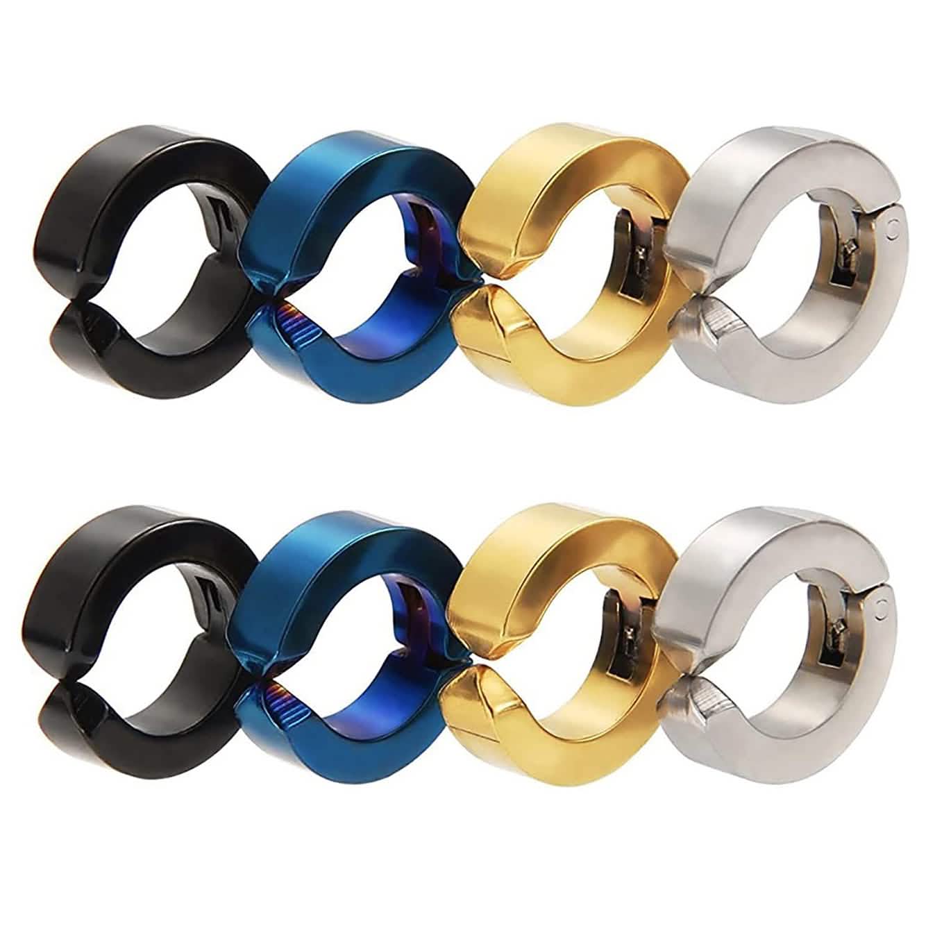 8-Piece: Mudder Non-Pierced Earring Clip Earrings - DailySale