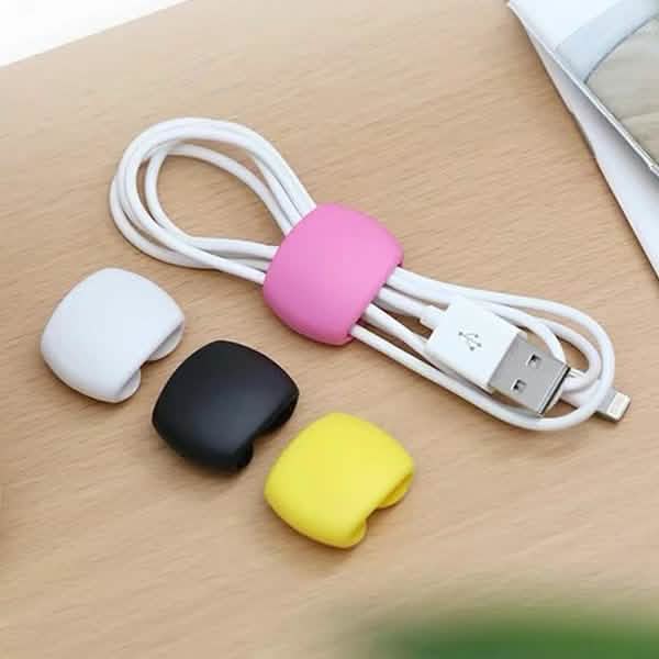 8-Piece: Portable Reusable Cable Clips Organizer Mobile Accessories - DailySale