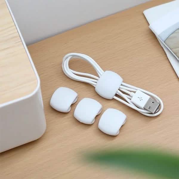 8-Piece: Portable Reusable Cable Clips Organizer Mobile Accessories - DailySale