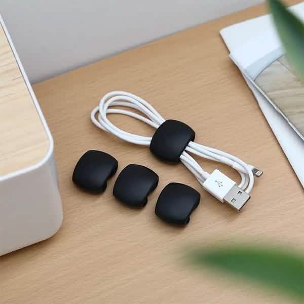 8-Piece: Portable Reusable Cable Clips Organizer Mobile Accessories - DailySale