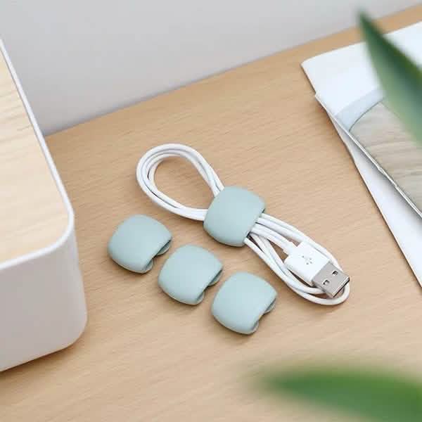 8-Piece: Portable Reusable Cable Clips Organizer Mobile Accessories - DailySale