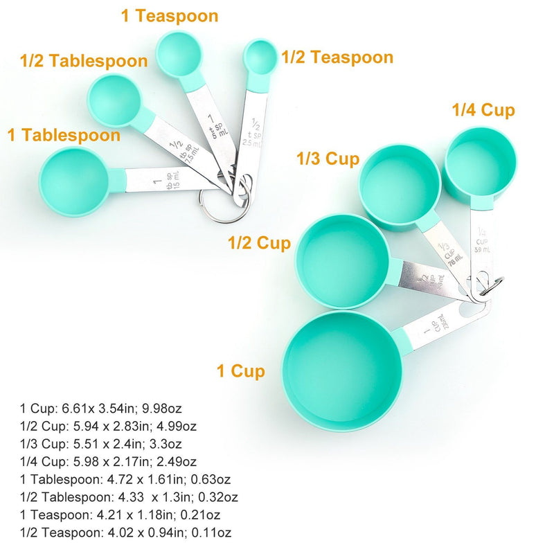 8-Piece Set: Plastic Measuring Spoon Cups Kitchen & Dining - DailySale