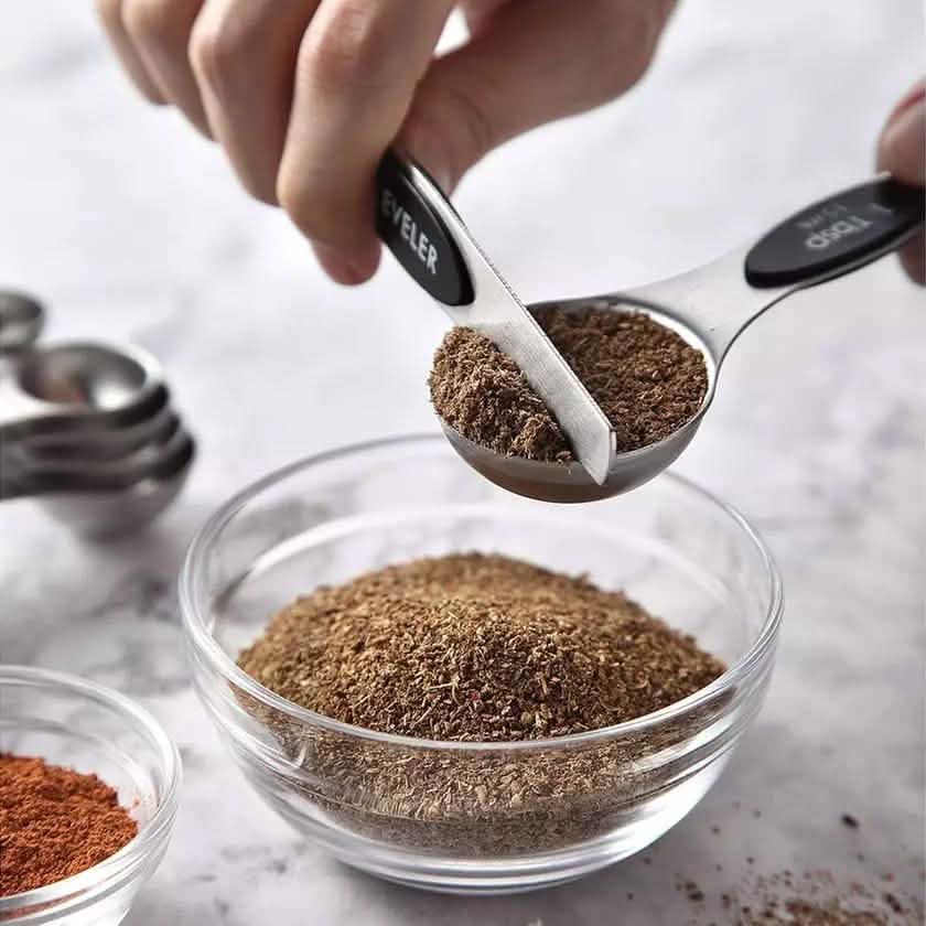 8-Piece: Stainless Steel Magnetic Measuring Spoons Set Kitchen & Dining - DailySale