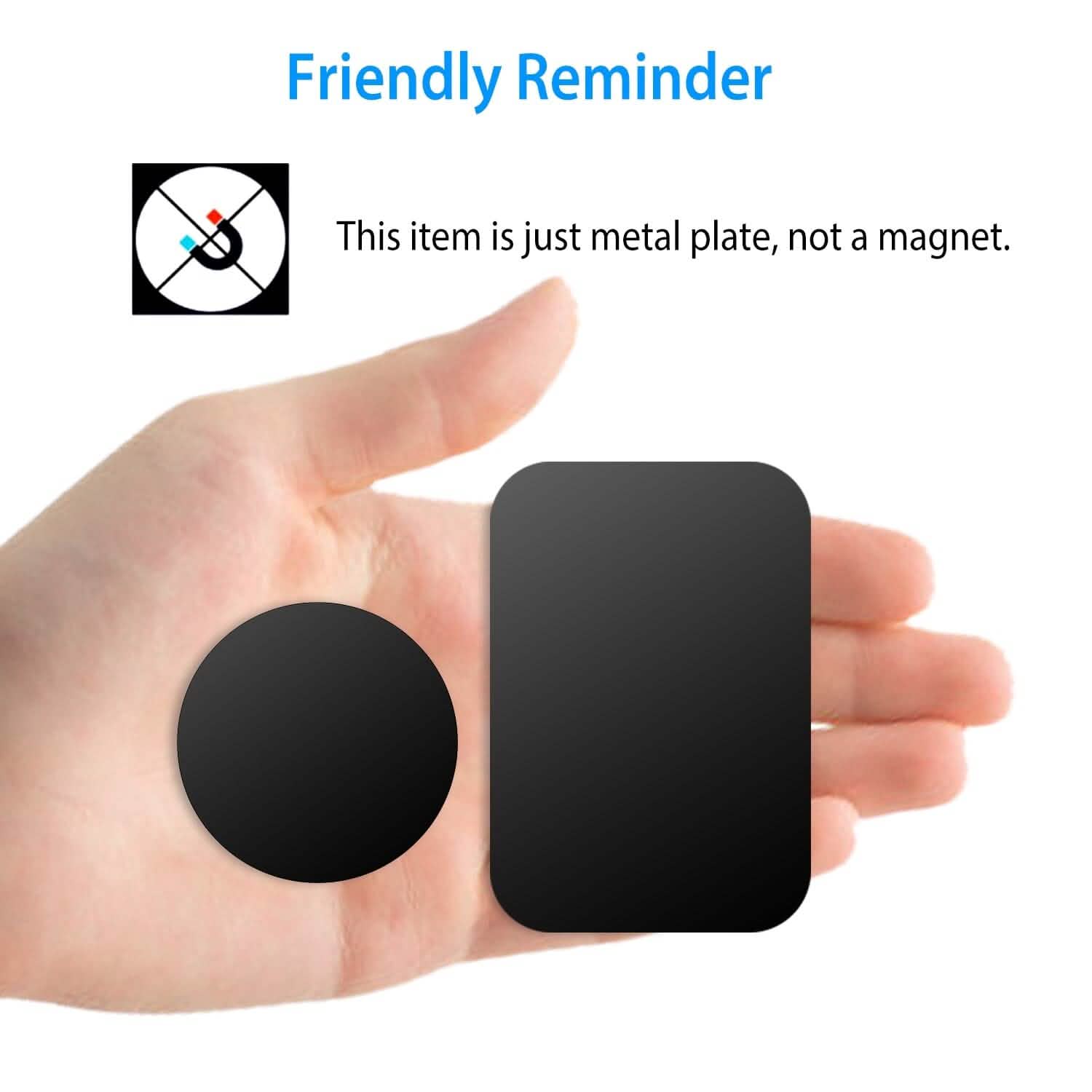 8-Piece: Universal Metal Plates with Strong Adhesive Automotive - DailySale