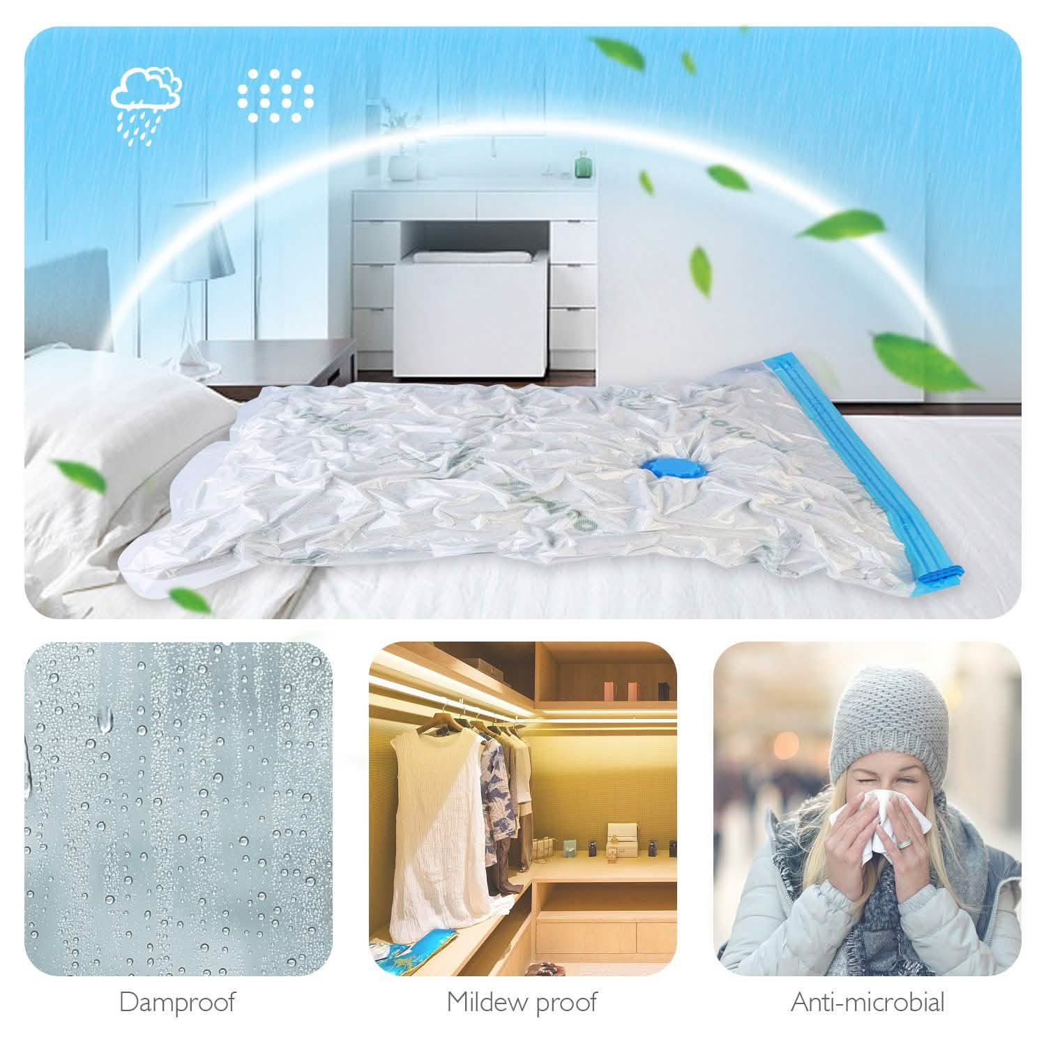 8-Pieces: Compressed Storage Bag Closet & Storage - DailySale