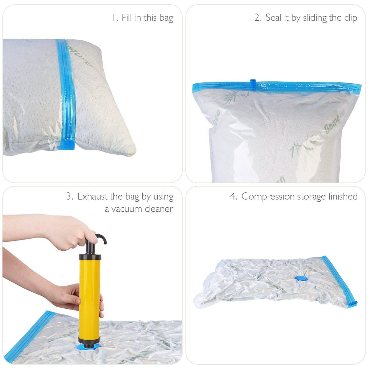 8-Pieces: Compressed Storage Bag Closet & Storage - DailySale