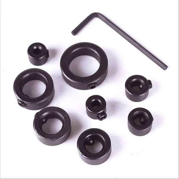 8-Pieces Set: Woodworking Drill Bit Depth Stop Collars Ring Positioner Home Improvement - DailySale
