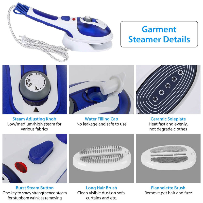 800W Portable Iron Garment Steamer Household Appliances - DailySale