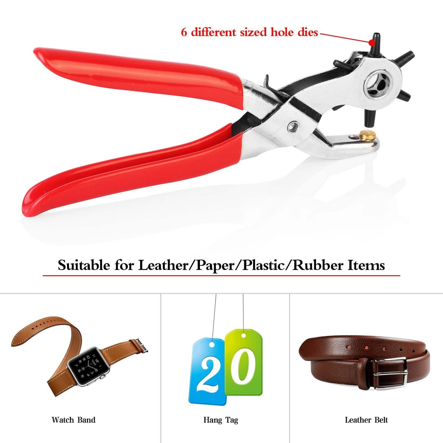 9" Heavy Duty Belt Hole Punch Hand Pliers Everything Else - DailySale