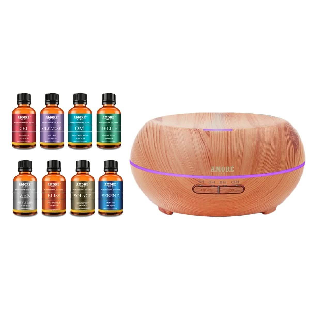 9-Pack: Ultrasonic Diffuser with Optional Essential Oil Gift Set Wellness & Fitness No. 3 - DailySale
