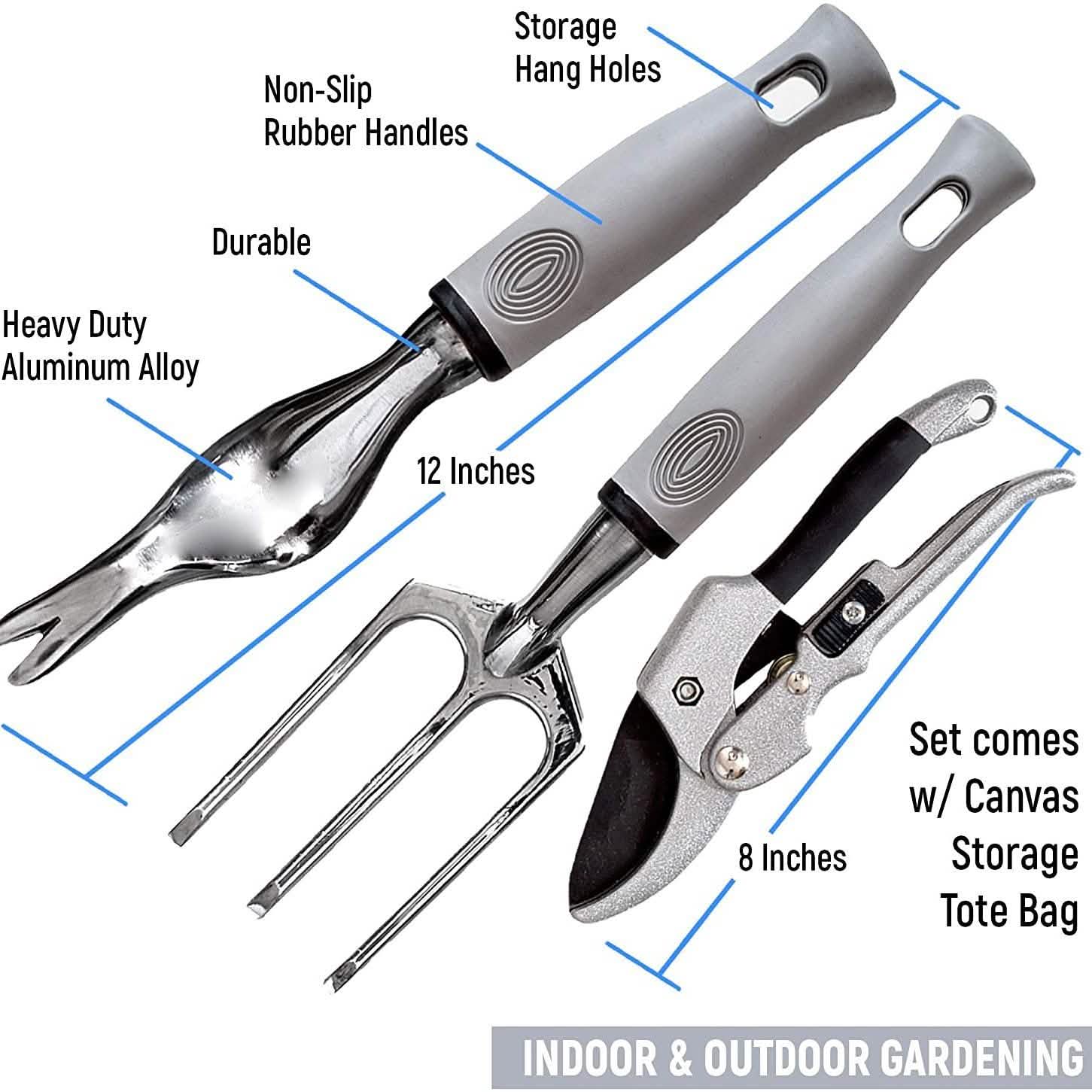 9-Piece: Heavy Duty Aluminum Alloy Gardening Tools Set Garden & Patio - DailySale