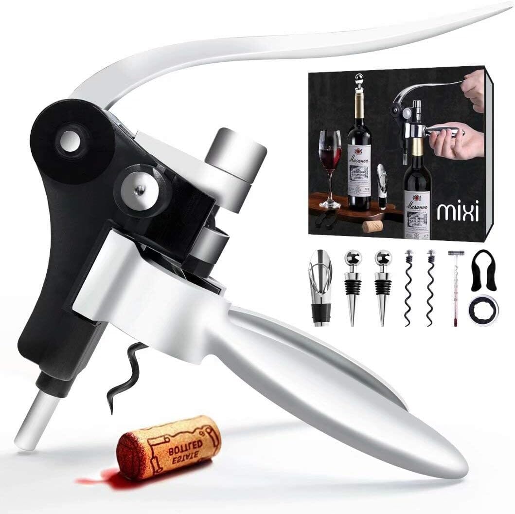 Electric Wine Opener Set Automatic Wine Bottle Opener Led Light Reusable  Corkscrew Gift Set With Foil Cutter, Vacuum Stoppers, 4-in-1 Aerator And  Pour