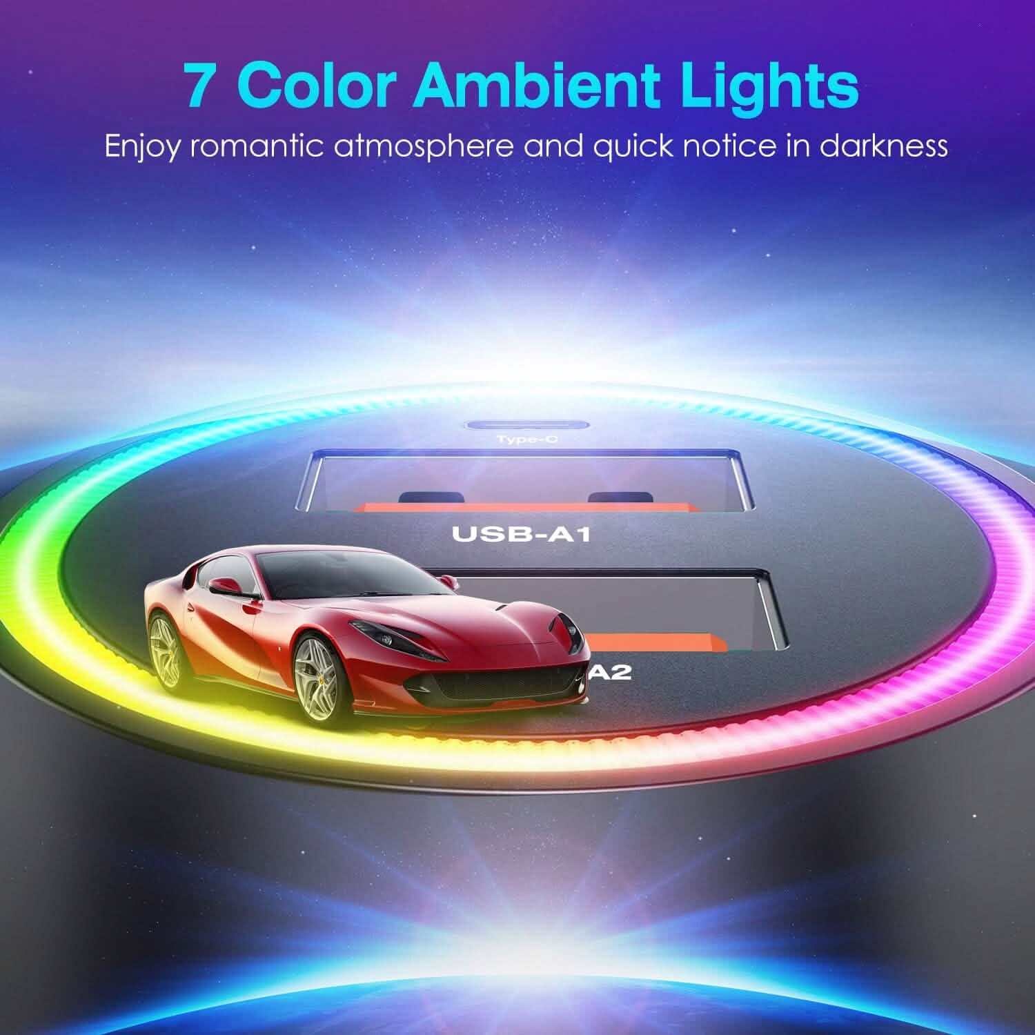 90W 3 Ports Fast Car Charger USB and Type C Automotive - DailySale