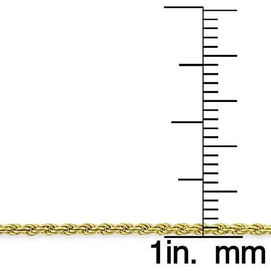 .925 Sterling Silver 1.5MM Diamond Cut Rope Chain Necklace Necklaces - DailySale