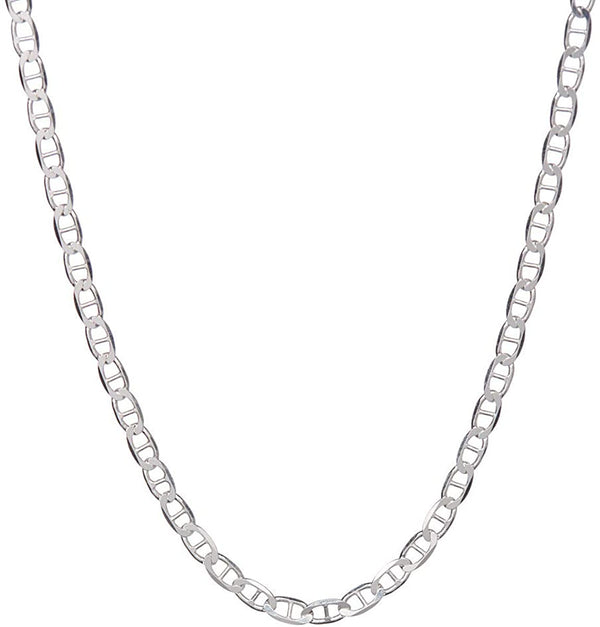 925 Sterling Silver 2mm Marina Link Chain Necklace Necklaces - DailySale